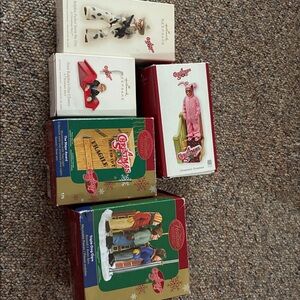 6 Hallmark Carlton A Christmas Story Ornaments Ralph Lamp Collection